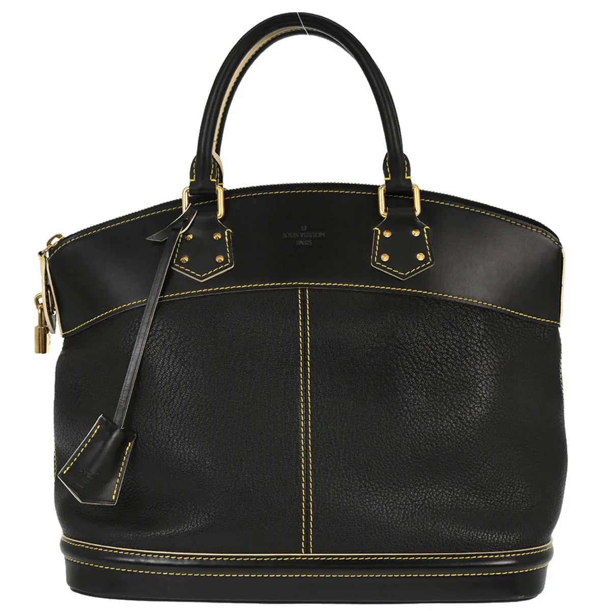 Louis Vuitton 2006 Black Suhali Lockit MM Handbag M91875