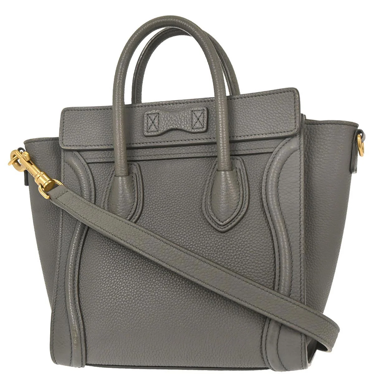 Celine Gray Nano Luggage 2way Shoulder Tote Bag - Image 2