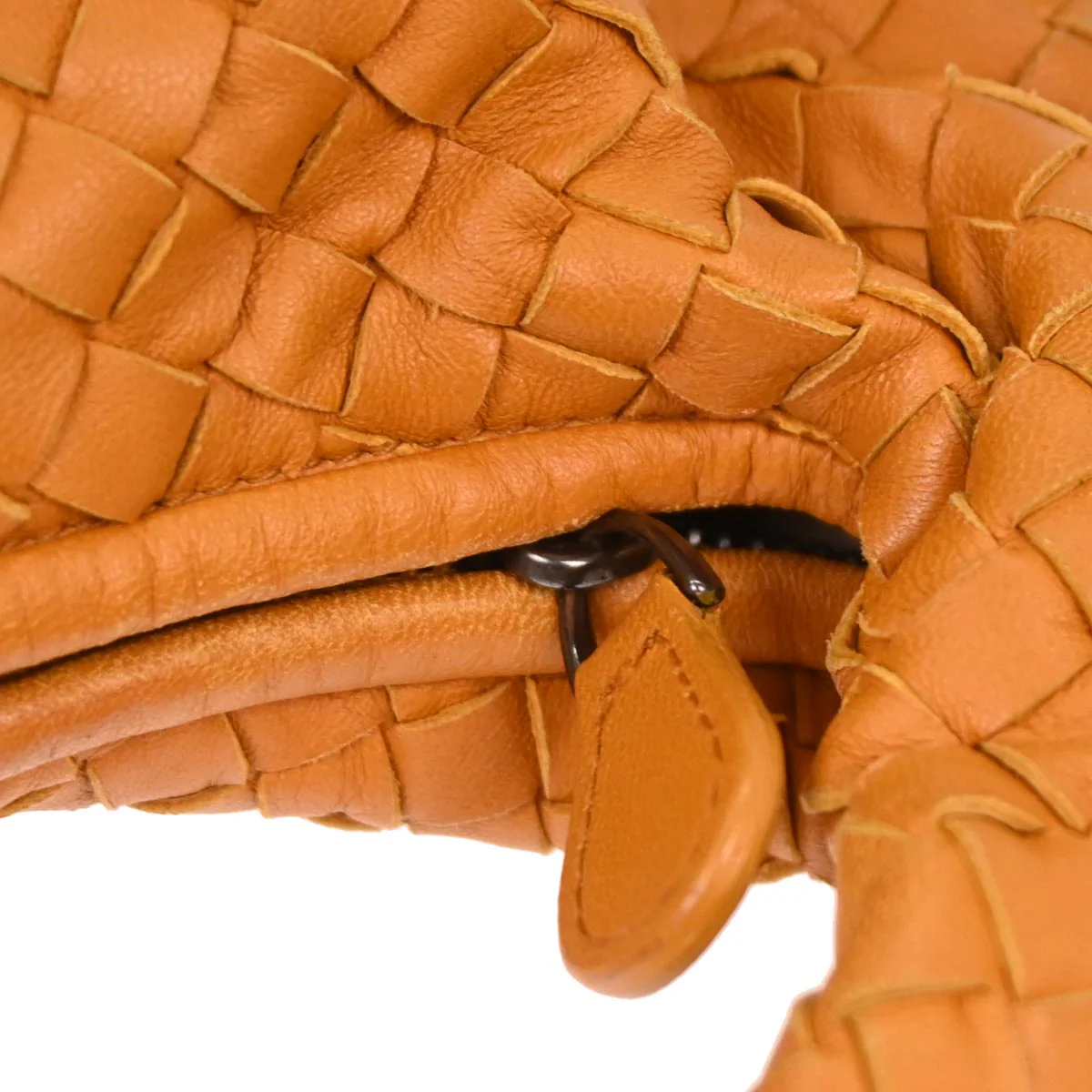 Bottega Veneta Orange Intrecciato Hobo Handbag - Image 4