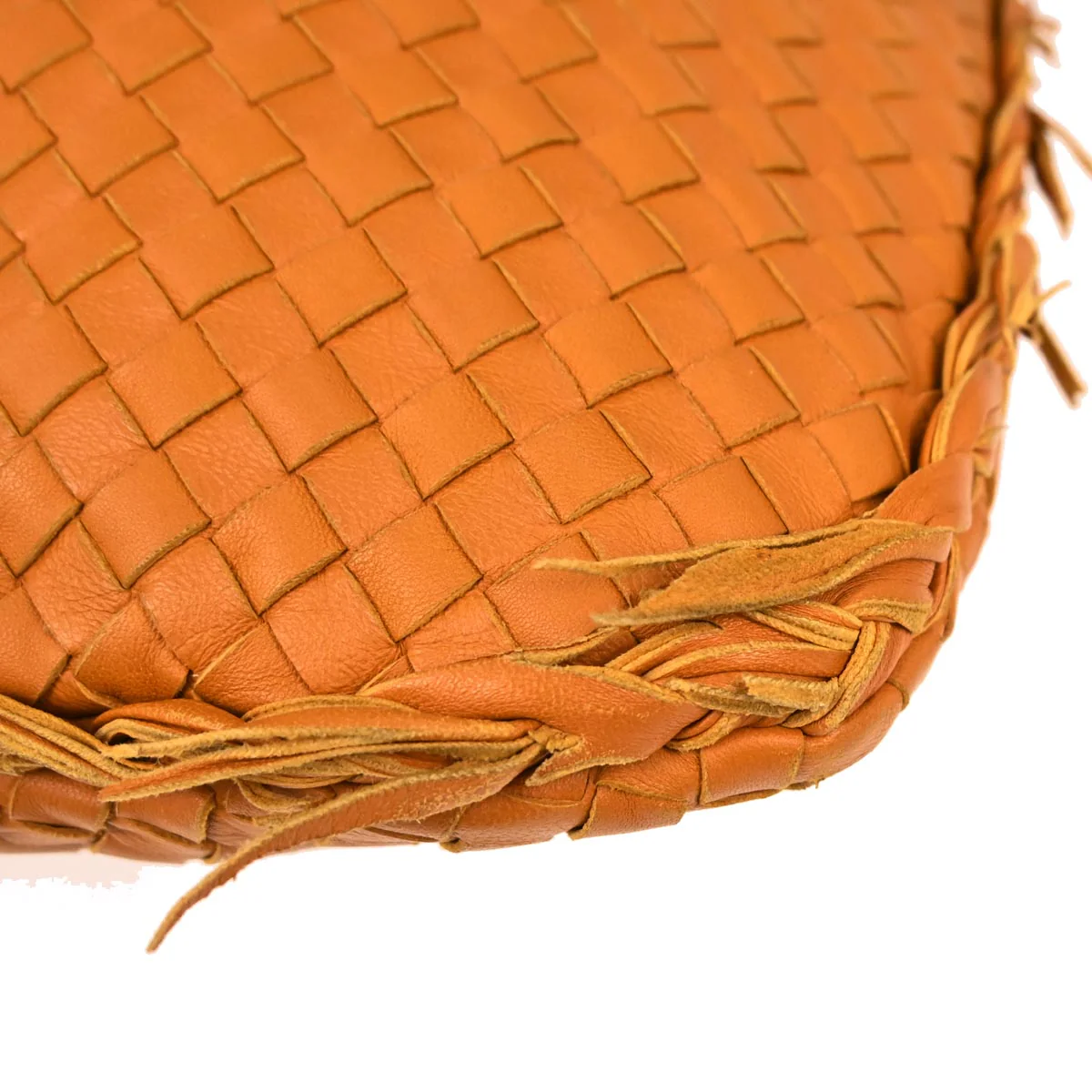 Bottega Veneta Orange Intrecciato Hobo Handbag - Image 6