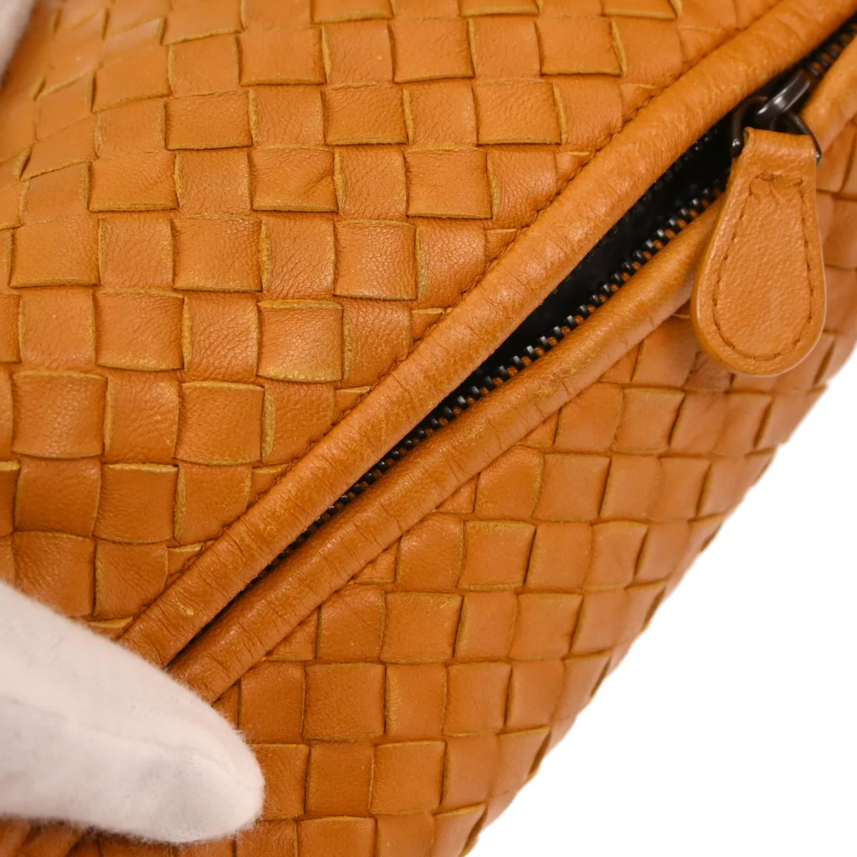 Bottega Veneta Orange Intrecciato Hobo Handbag - Image 7