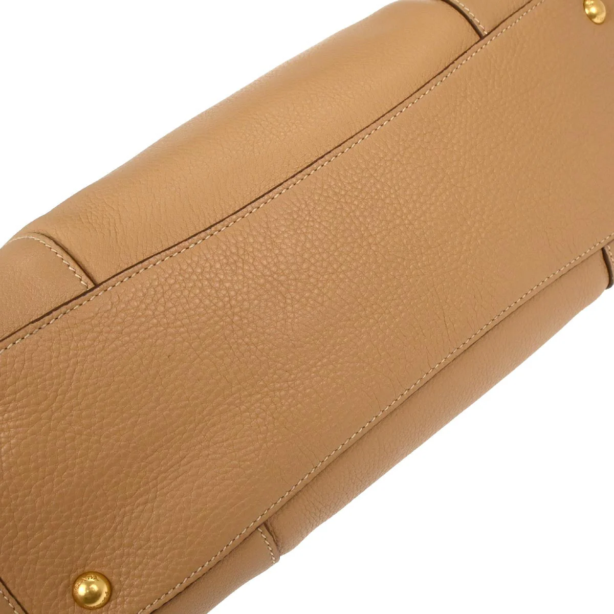 Prada Beige Leather 2way Handbag - Image 7