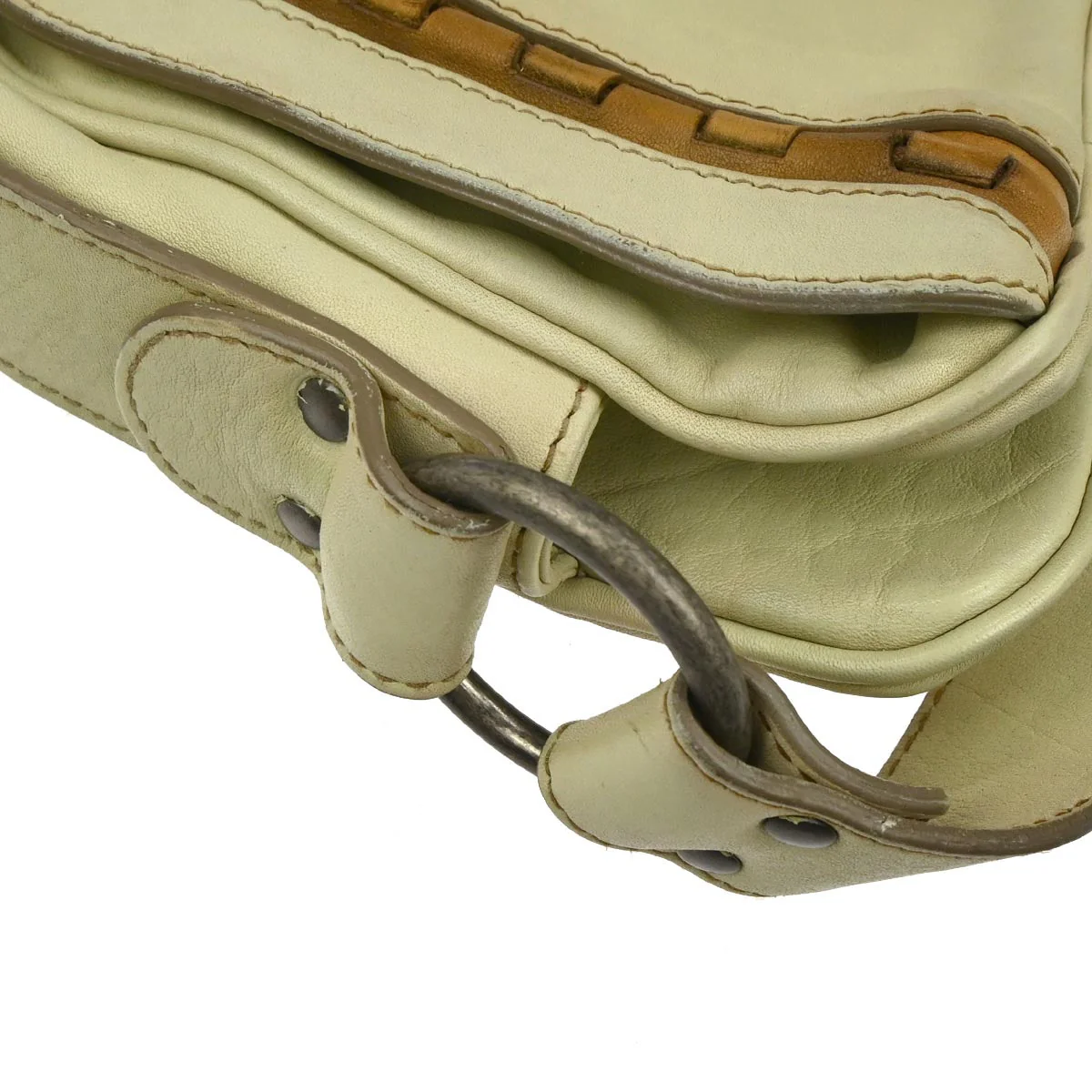 Christian Dior Beige Gaucho Shoulder Bag - Image 4