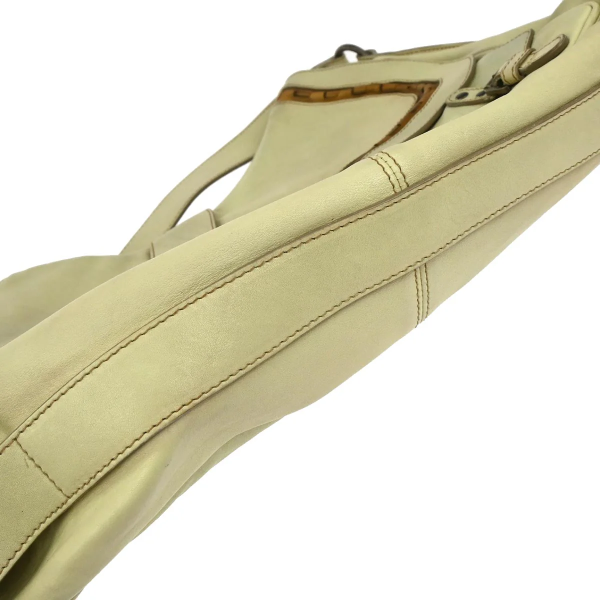 Christian Dior Beige Gaucho Shoulder Bag - Image 5