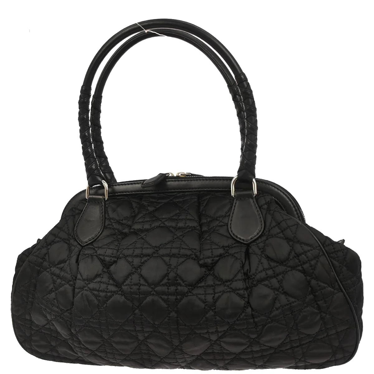 Christian Dior Black Nylon Cannage Doctor Bag Handbag - Image 2