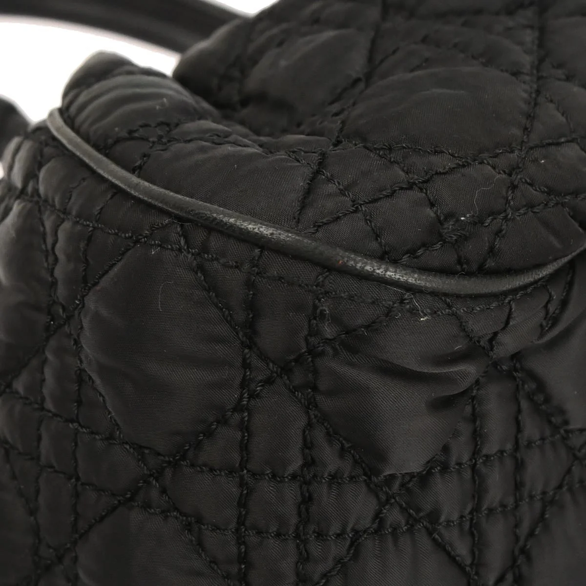 Christian Dior Black Nylon Cannage Doctor Bag Handbag - Image 5