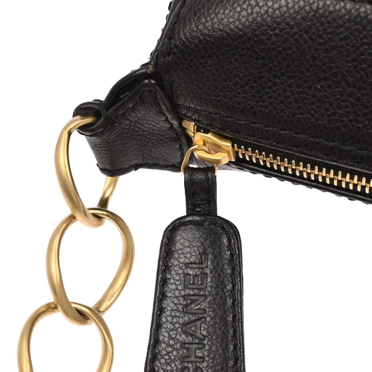 Chanel 2003-2004 Black Caviar Skin  Handbag - Image 6