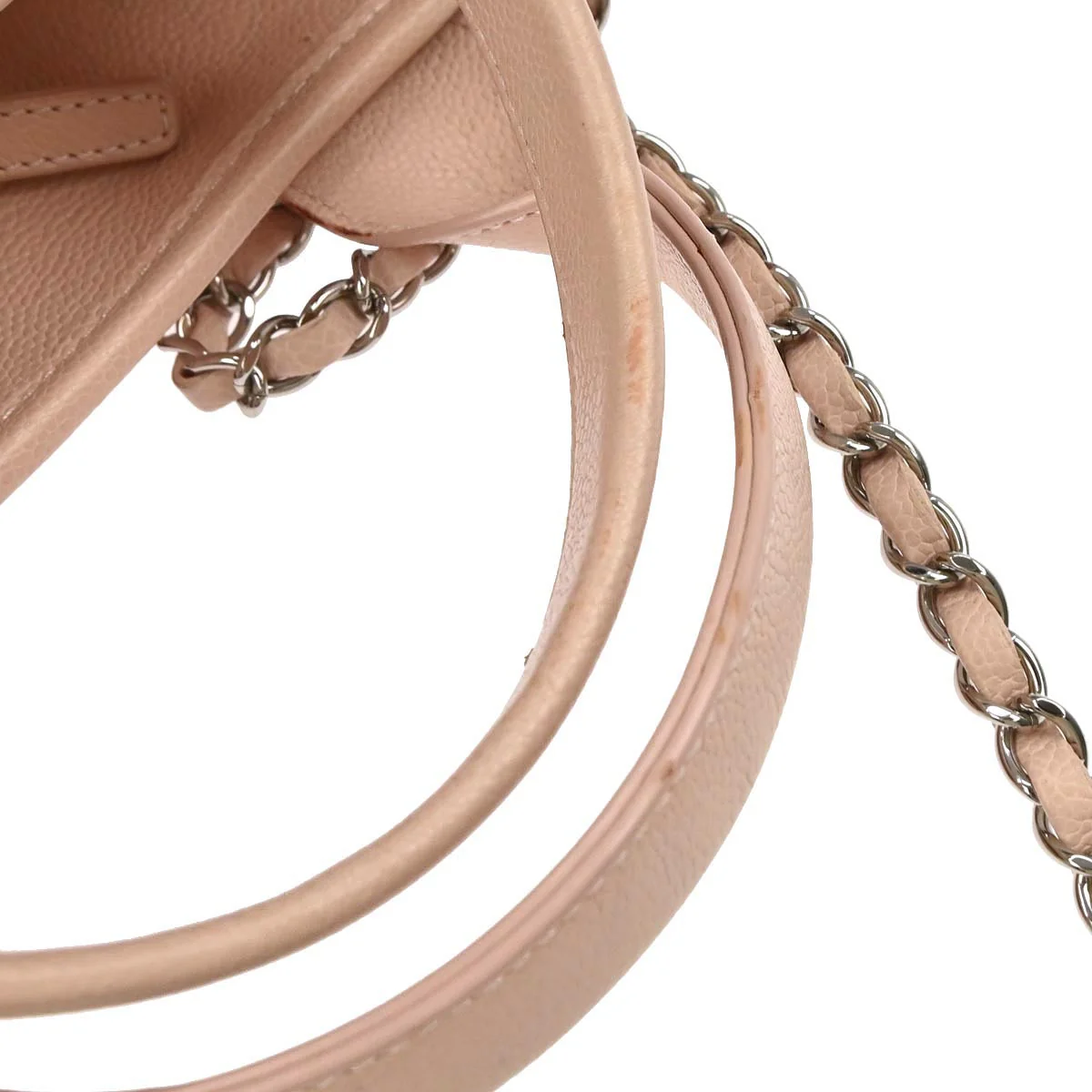 Chanel 2014-2015 Light Pink Caviar Skin Bowling Bag - Image 5