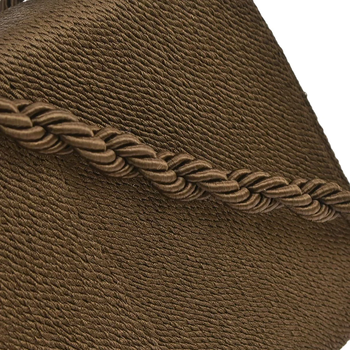Chanel Brown Silk Rope Shoulder Bag - Image 3