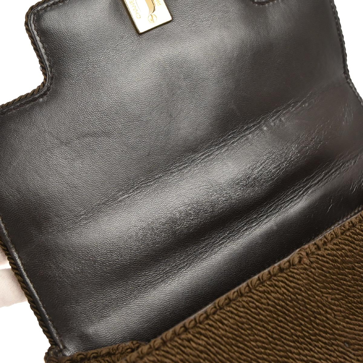 Chanel Brown Silk Rope Shoulder Bag - Image 6