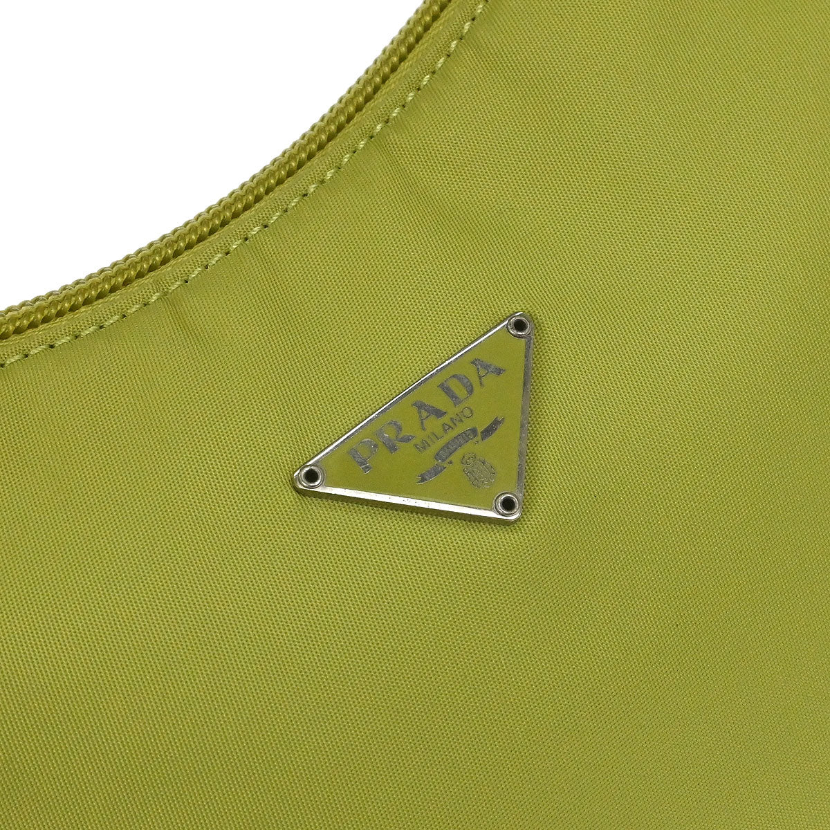 Prada Light Green Nylon Handbag - Image 5