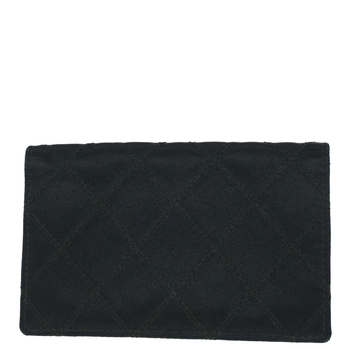 Chanel Black Satin Bicolore Coin Purse Wallet - Image 2