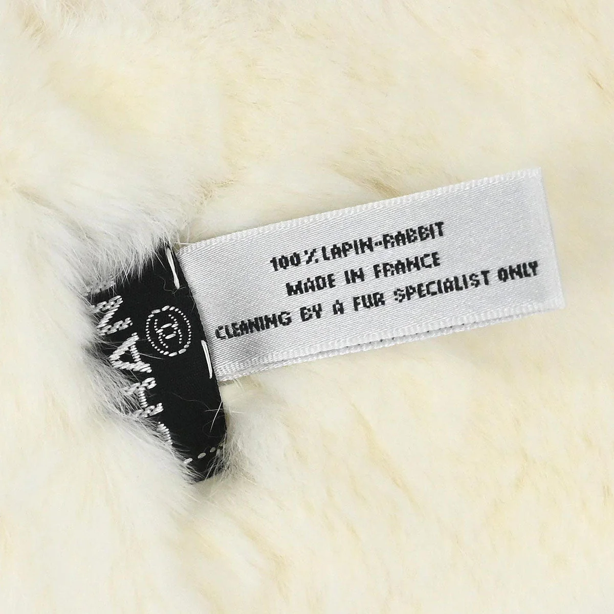 Chanel White Lapin Fur Bracelet Bangle Wristband - Image 4