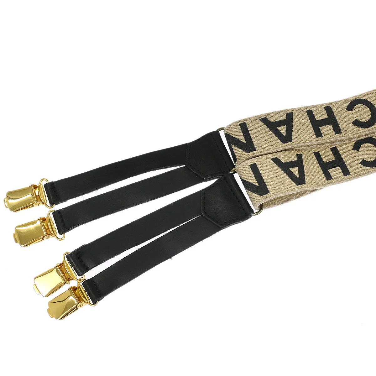 Chanel Suspenders Beige Small Good - Image 3