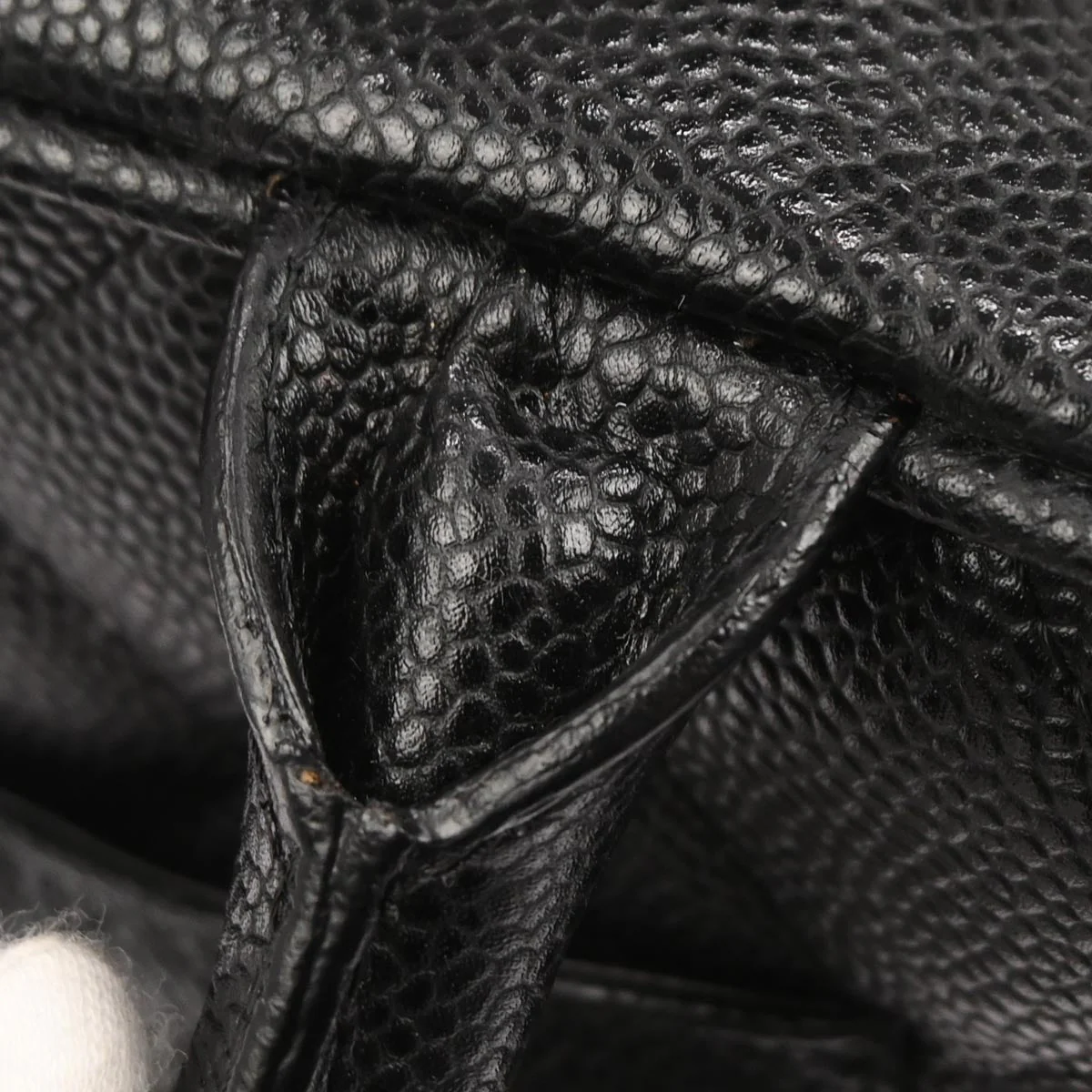 Chanel 2003-2004 Black Caviar Skin Bowling Bag 27 - Image 6