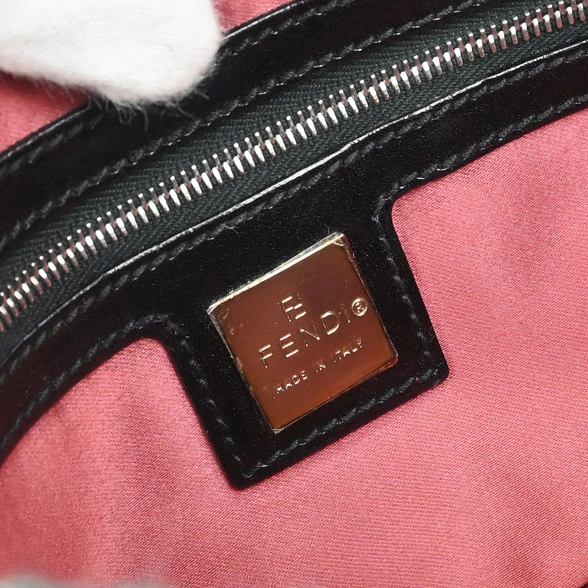Fendi Gray Wool Baguette Handbag - Image 9