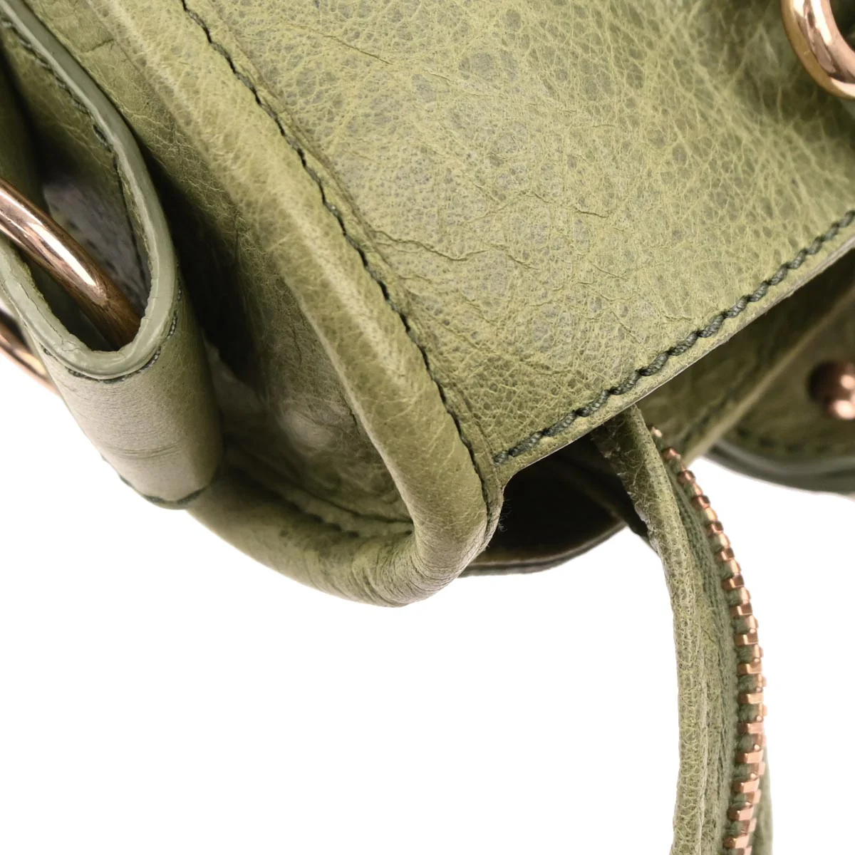 Balenciaga Green Lambskin Giant City 2way Shoulder Handbag - Image 5