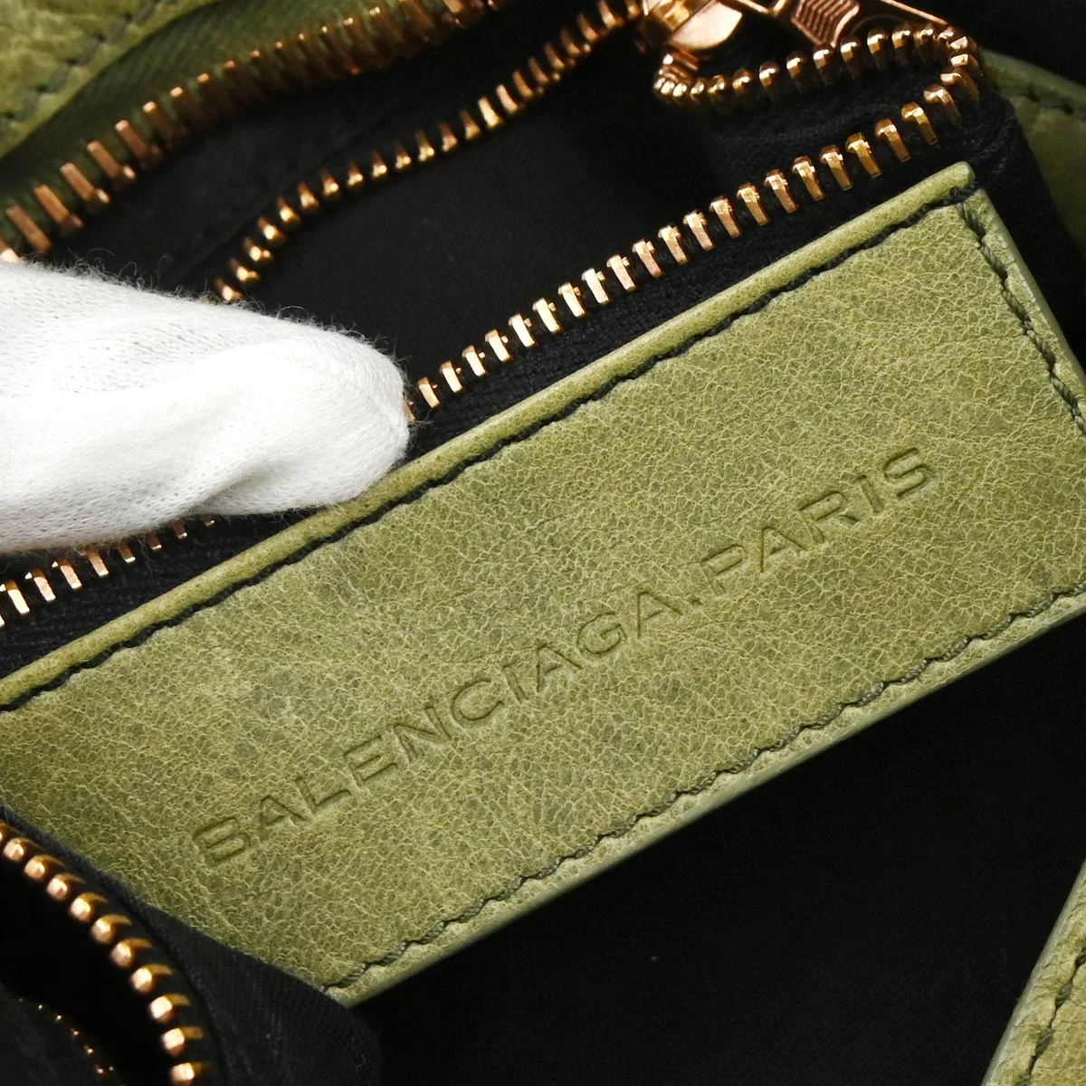 Balenciaga Green Lambskin Giant City 2way Shoulder Handbag - Image 9