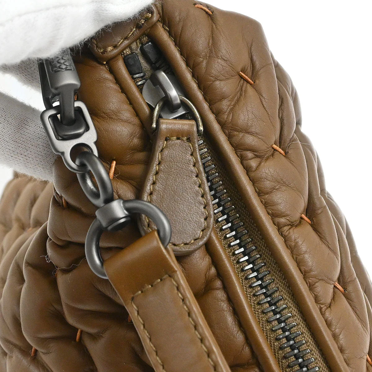 Bottega Veneta Brown Leather Handbag - Image 7