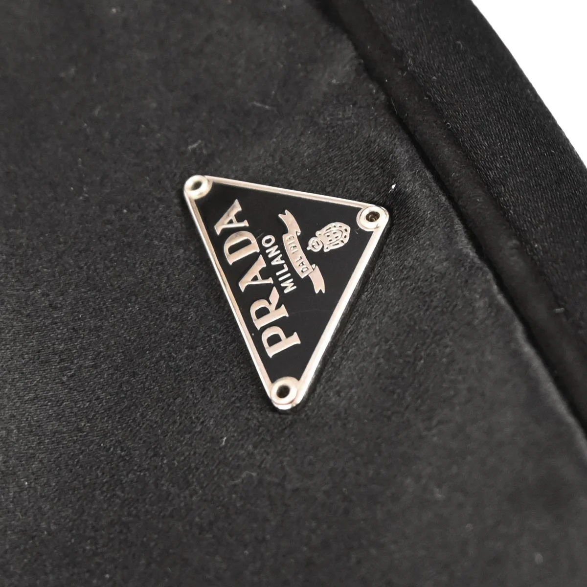 Prada Black Satin Kisslock Pochette Shoulder Bag - Image 4