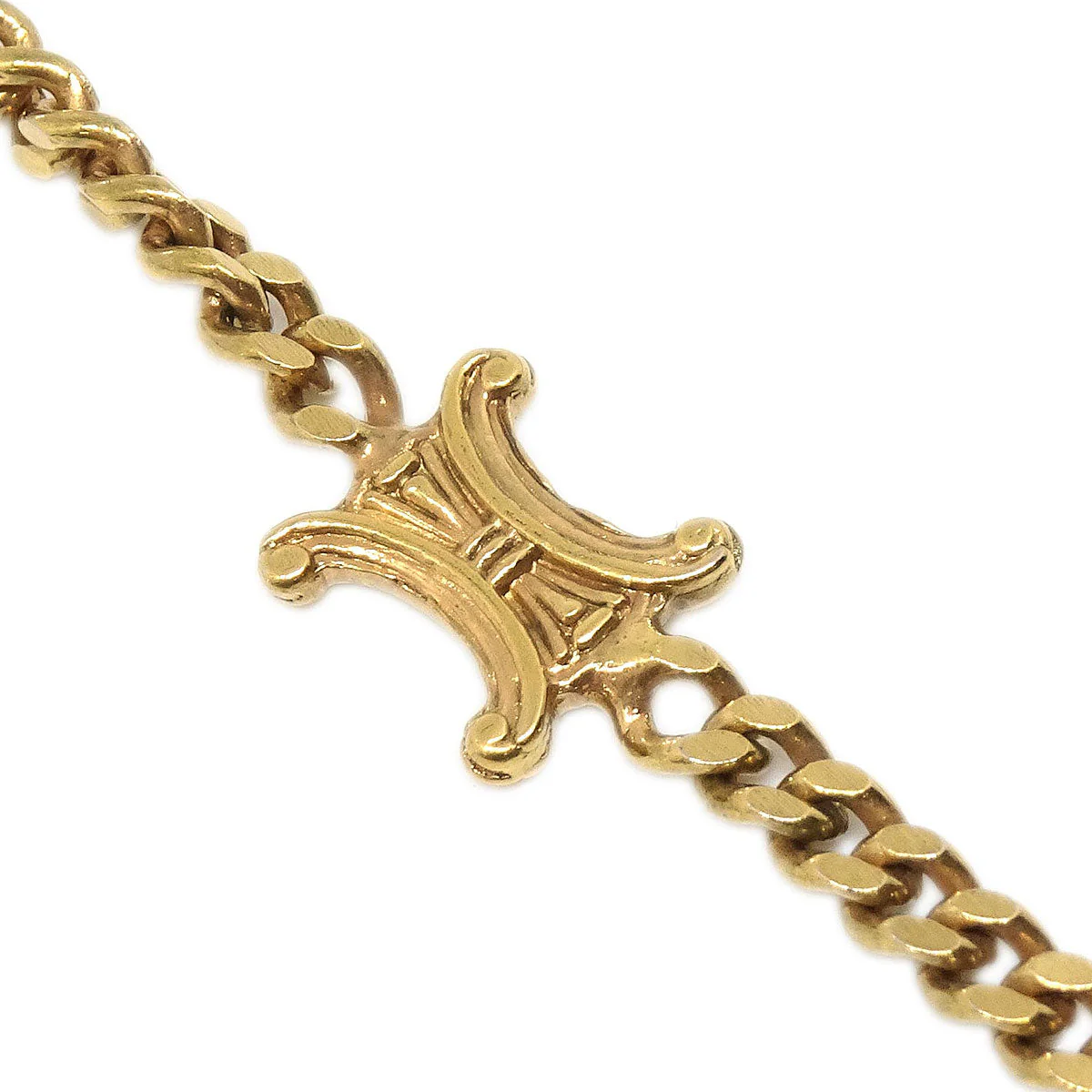 Celine Gold Chain Macadam Necklace - Image 3