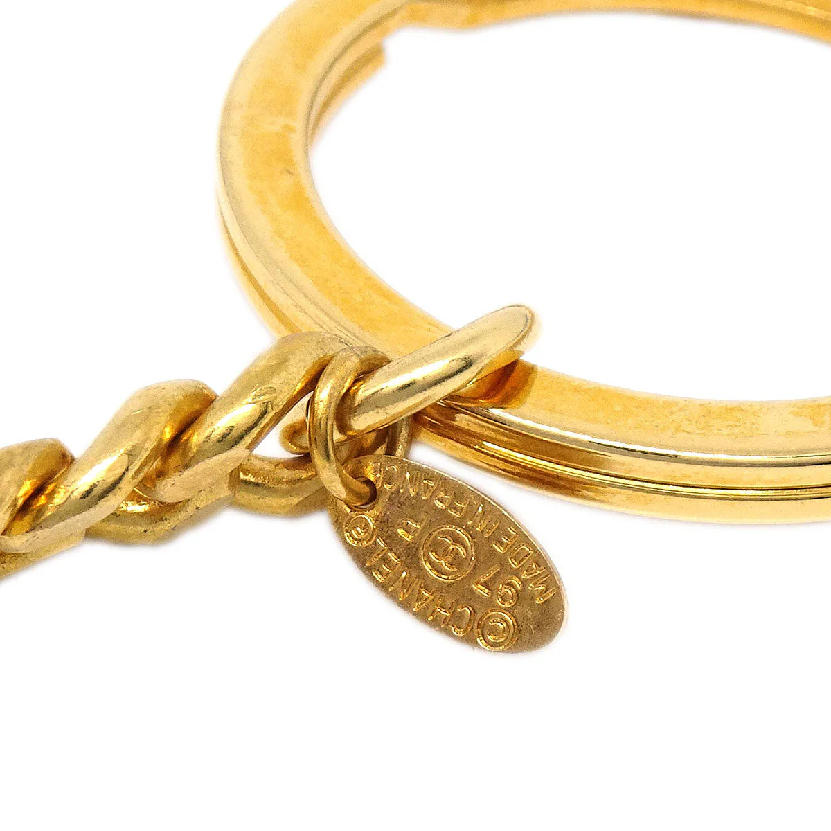 Chanel Gold Key Holder Bag Charm Dice 97P Small Good - Image 4
