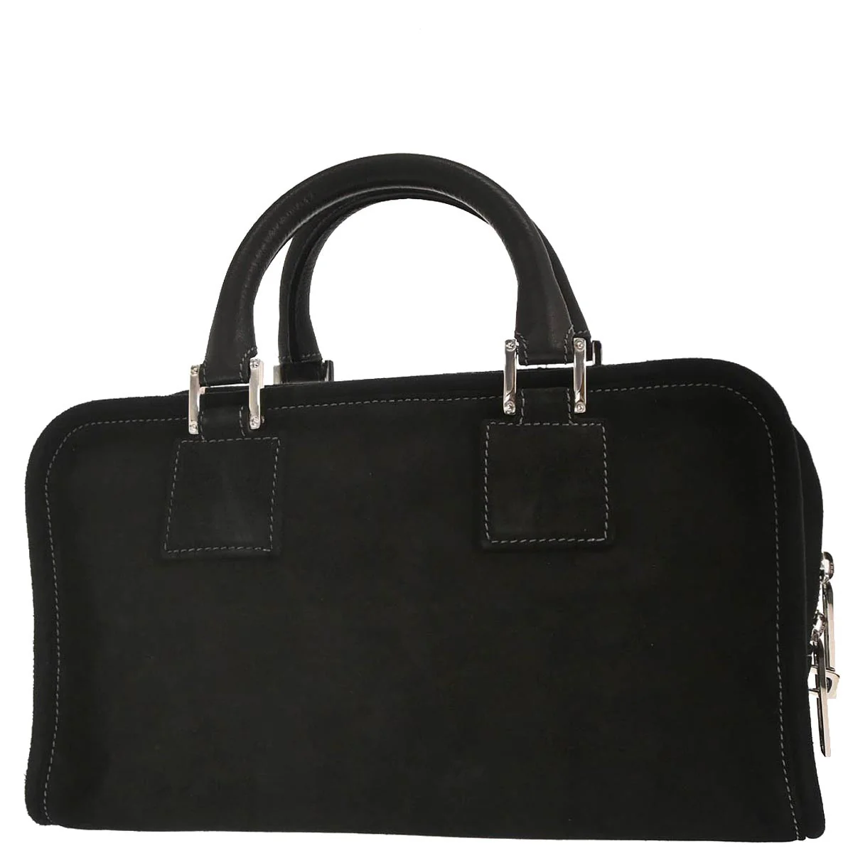 Loewe Black Suede Rhinestone Amazona 28 Handbag - Image 2