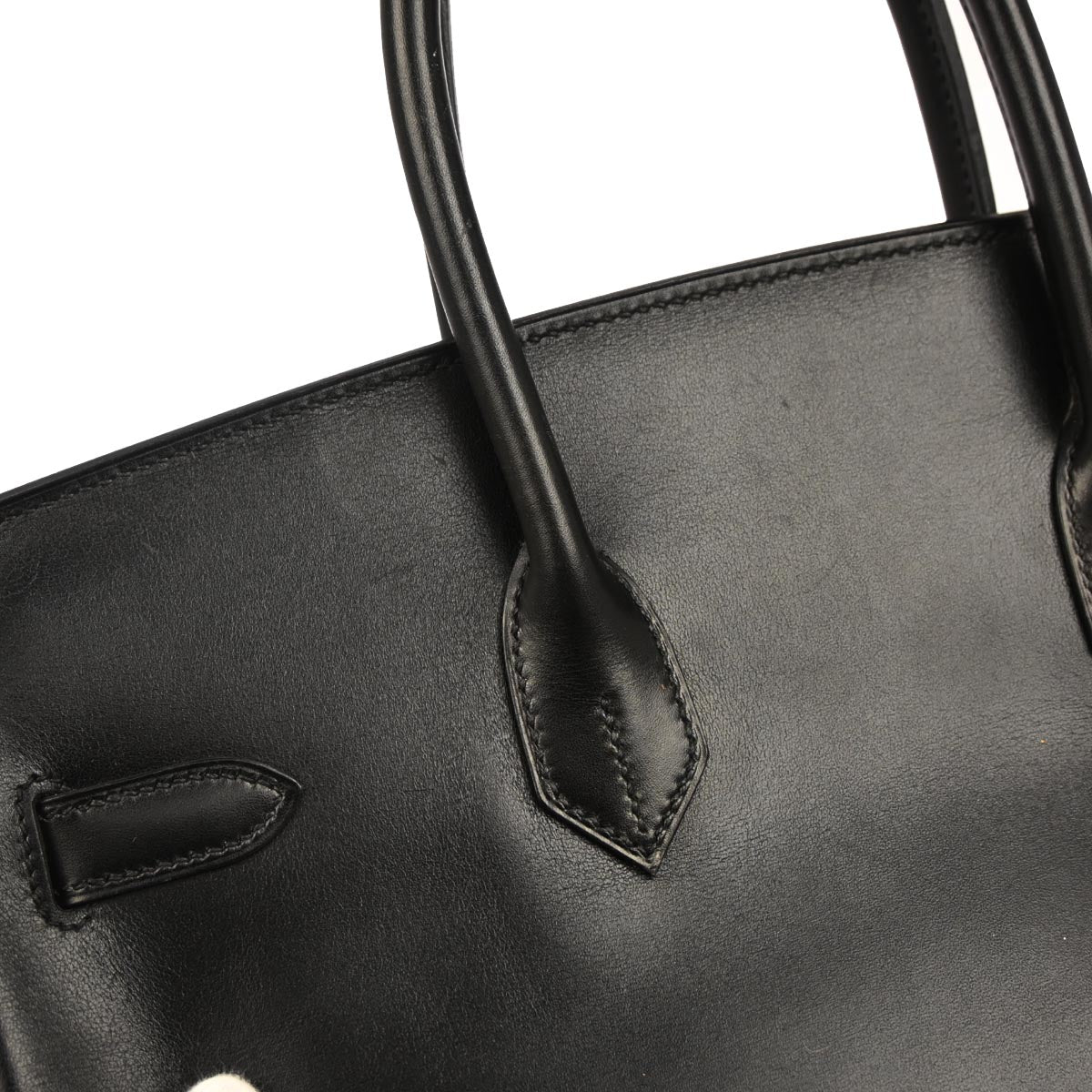 Hermes Black Box Calf Birkin 35 Handbag - Image 3