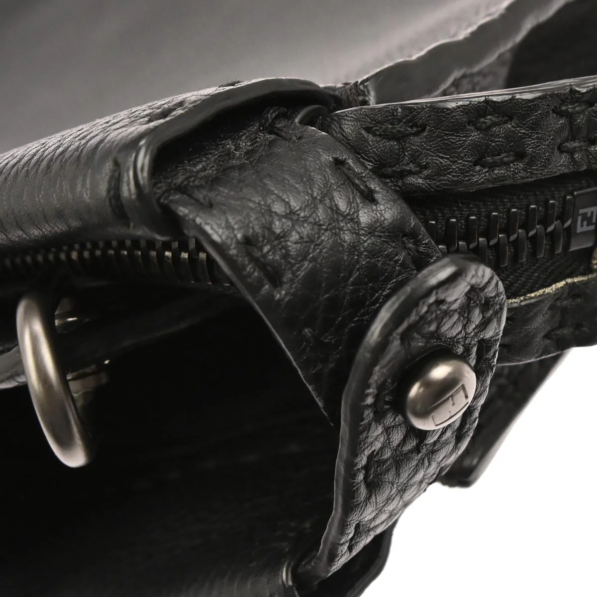 Fendi Black Peekaboo Fit ster 2way Selleria Shoulder Handbag - Image 7