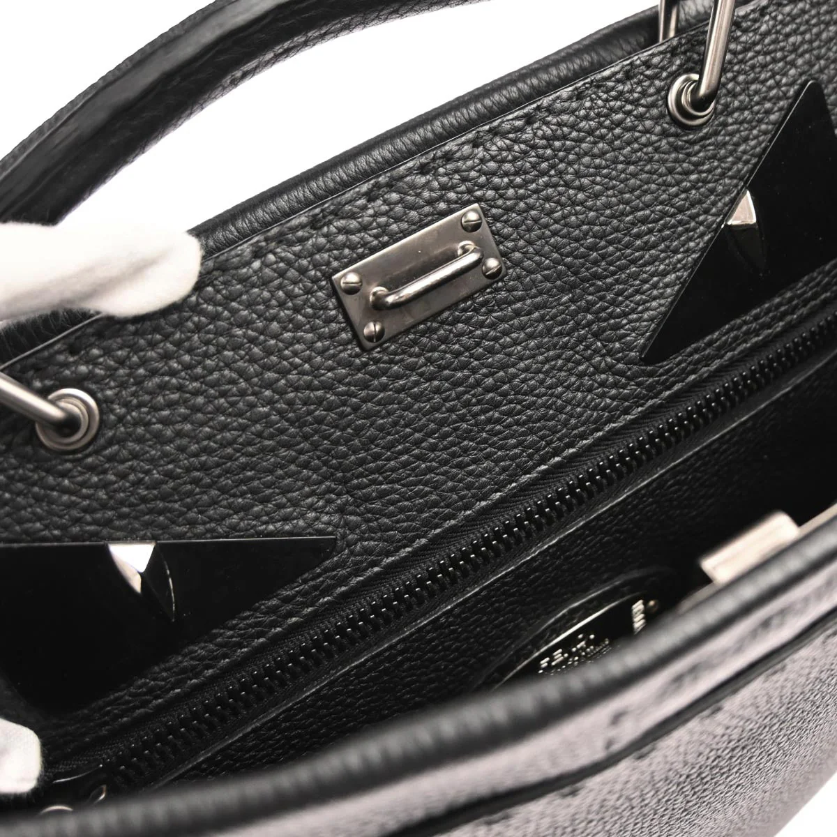Fendi Black Peekaboo Fit ster 2way Selleria Shoulder Handbag - Image 8