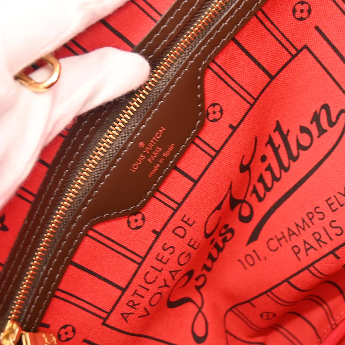 Louis Vuitton 2013 Damier Neverfull MM Shoulder Tote Bag N51105 - Image 9