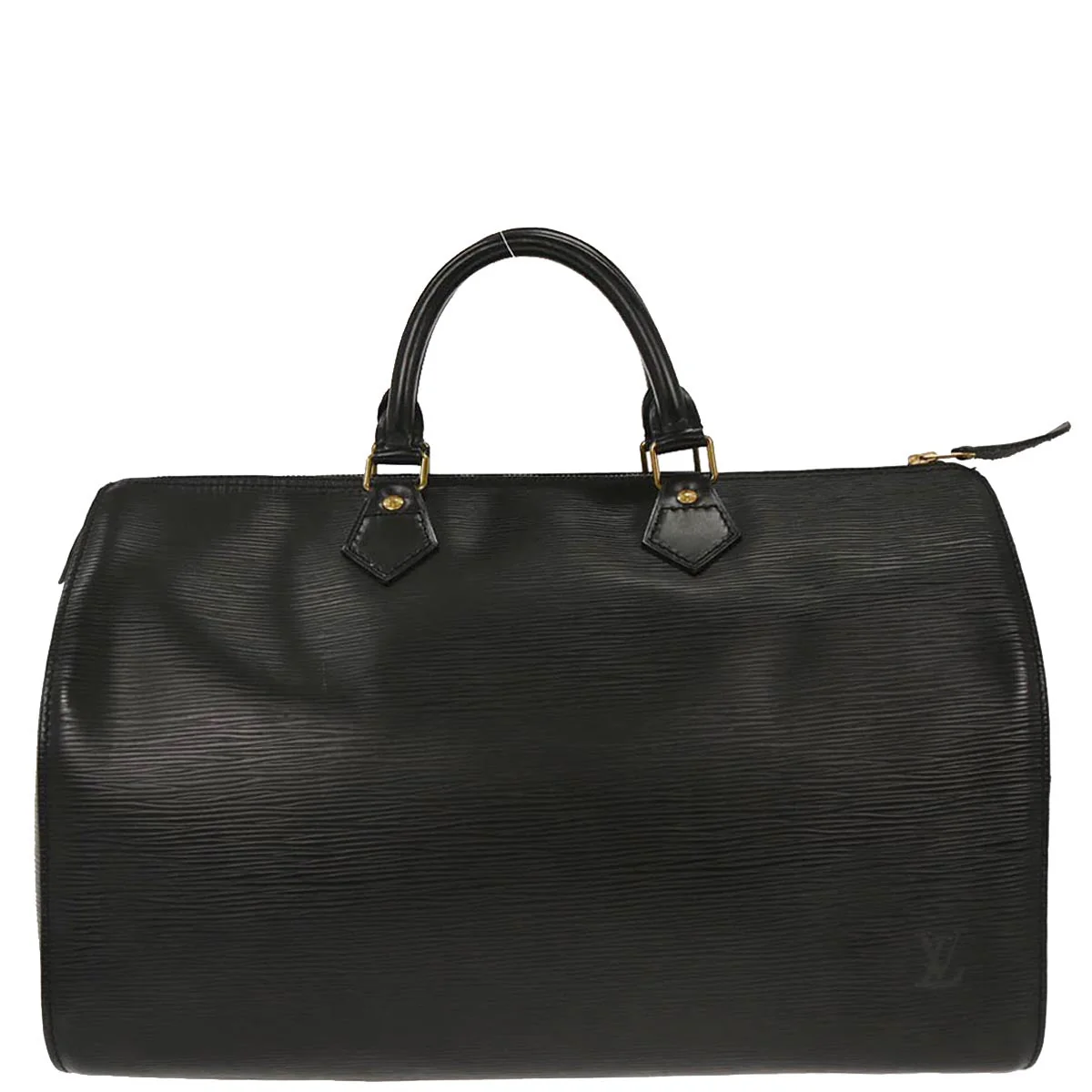 Louis Vuitton 1990 Black Epi Speedy 35 Duffle Handbag M42992