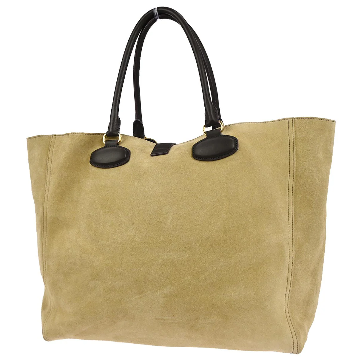 Loewe Beige Suede Leo Tote Bag - Image 2