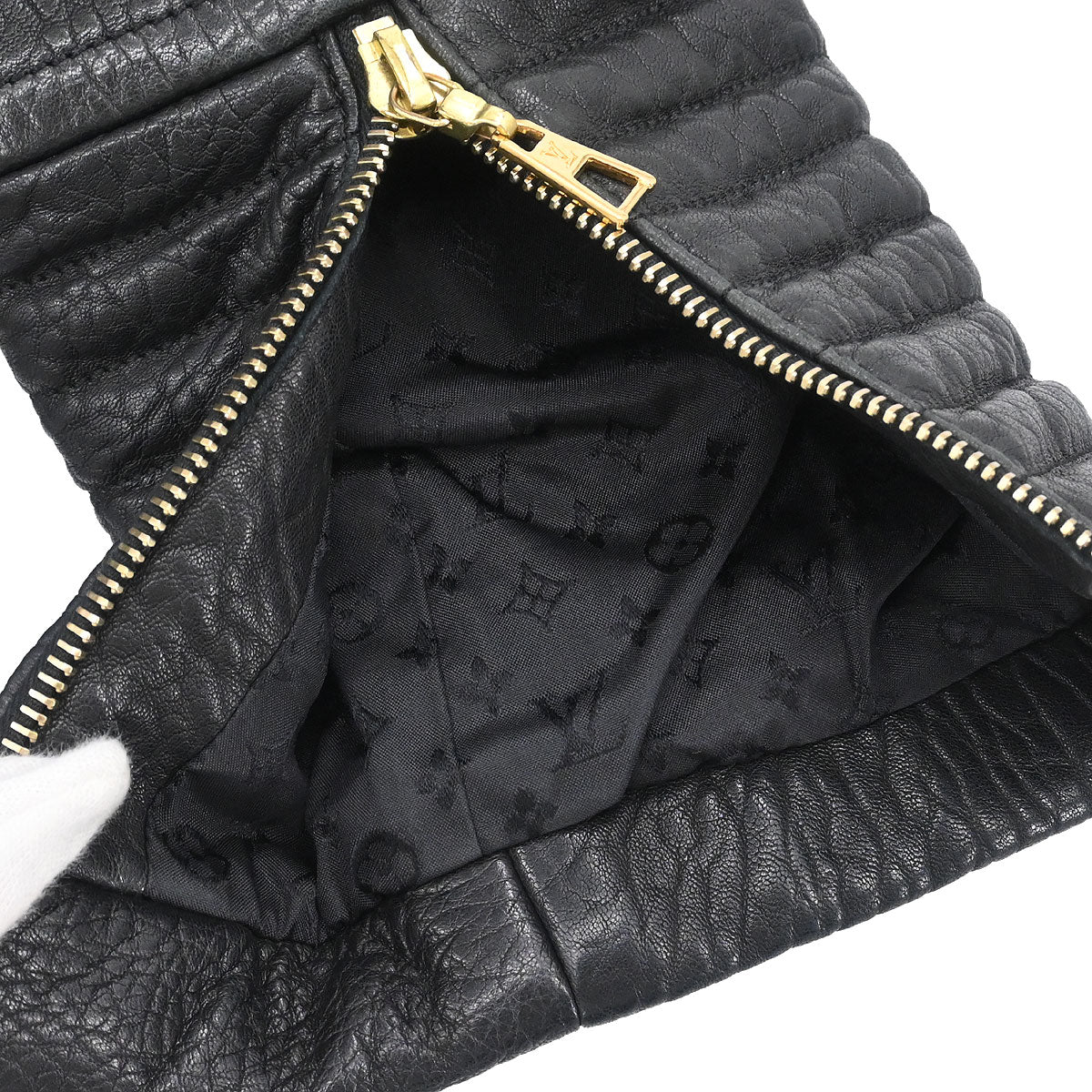 Louis Vuitton 2012 Single Breasted Lambskin Jacket Black #38 - Image 5