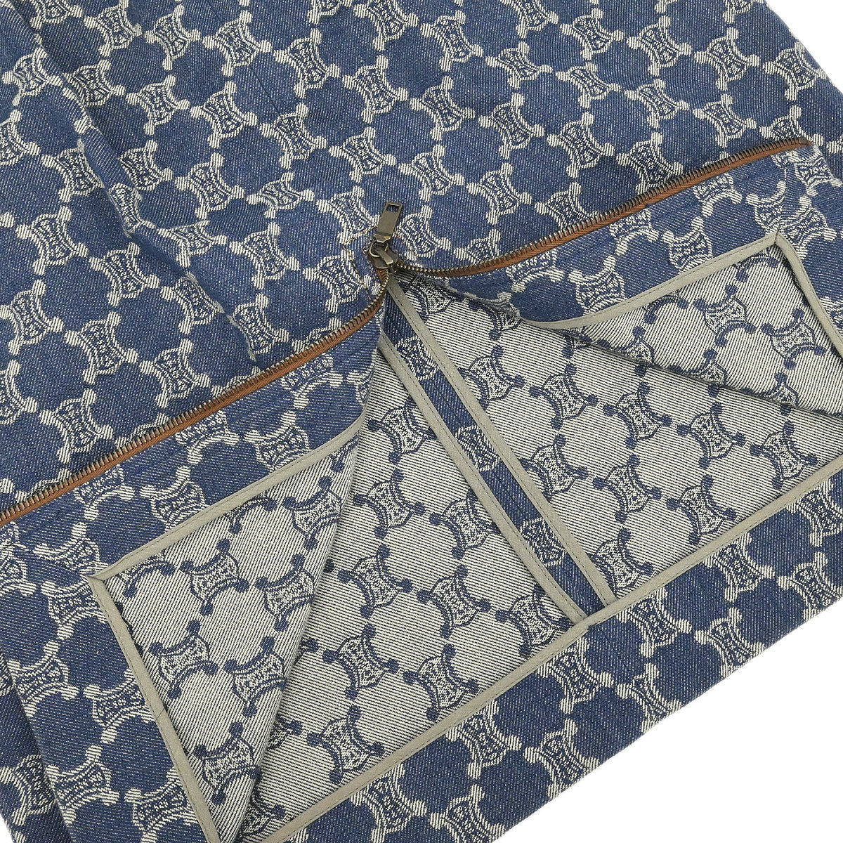 Celine Skirt Macadam Denim Blue #40 - Image 6