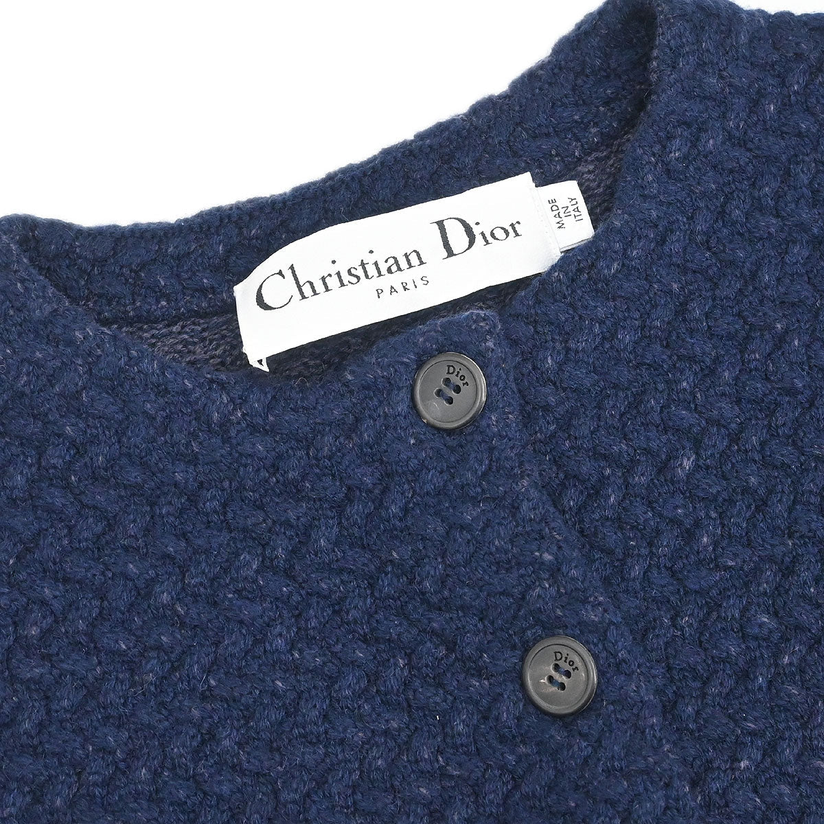 Christian Dior 2002 Setup Suit Cardigan Skirt Navy #38 #36 - Image 5