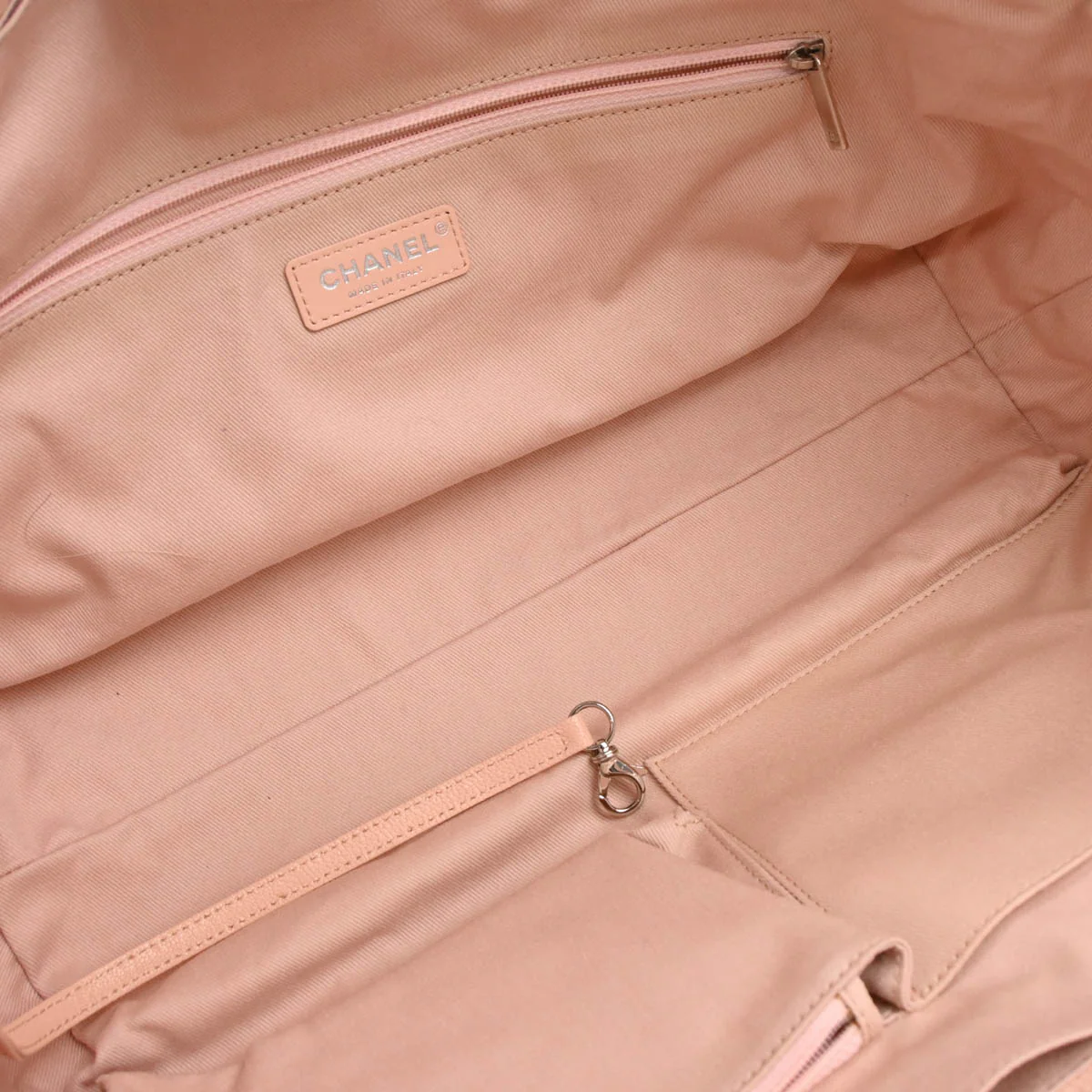 Chanel 2019 Light Pink Canvas Deauville 2way Shoulder Tote Bag - Image 8