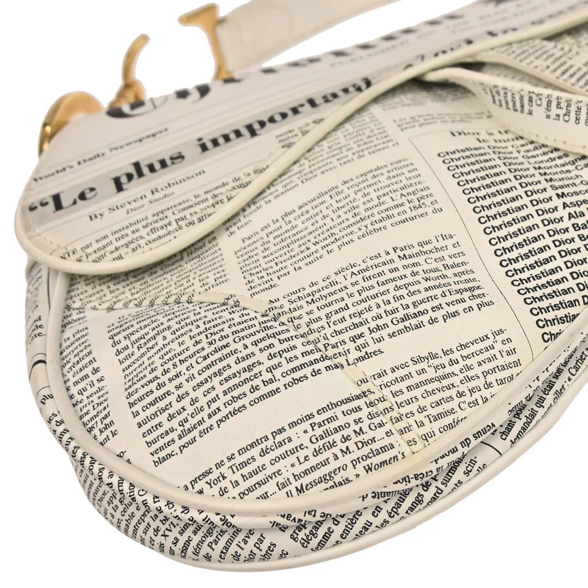 Christian Dior Newspaper Saddle Bag - Image 6