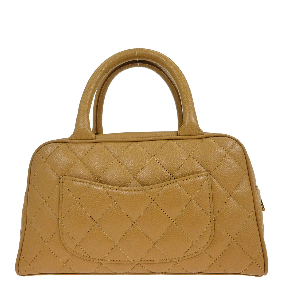 Chanel Beige Caviar Skin Bowling Bag 27 - Image 2