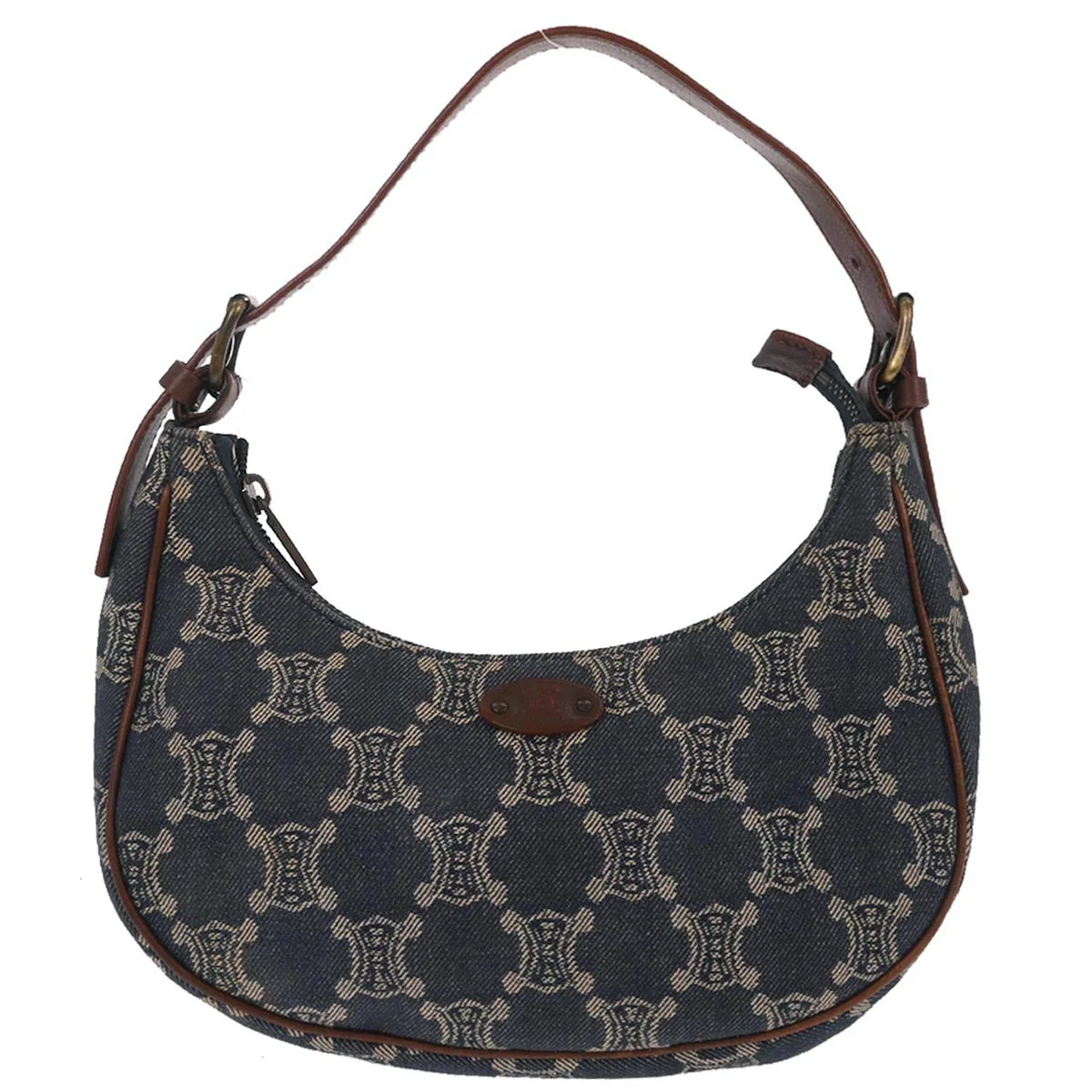 Celine Blue Denim Macadam Handbag
