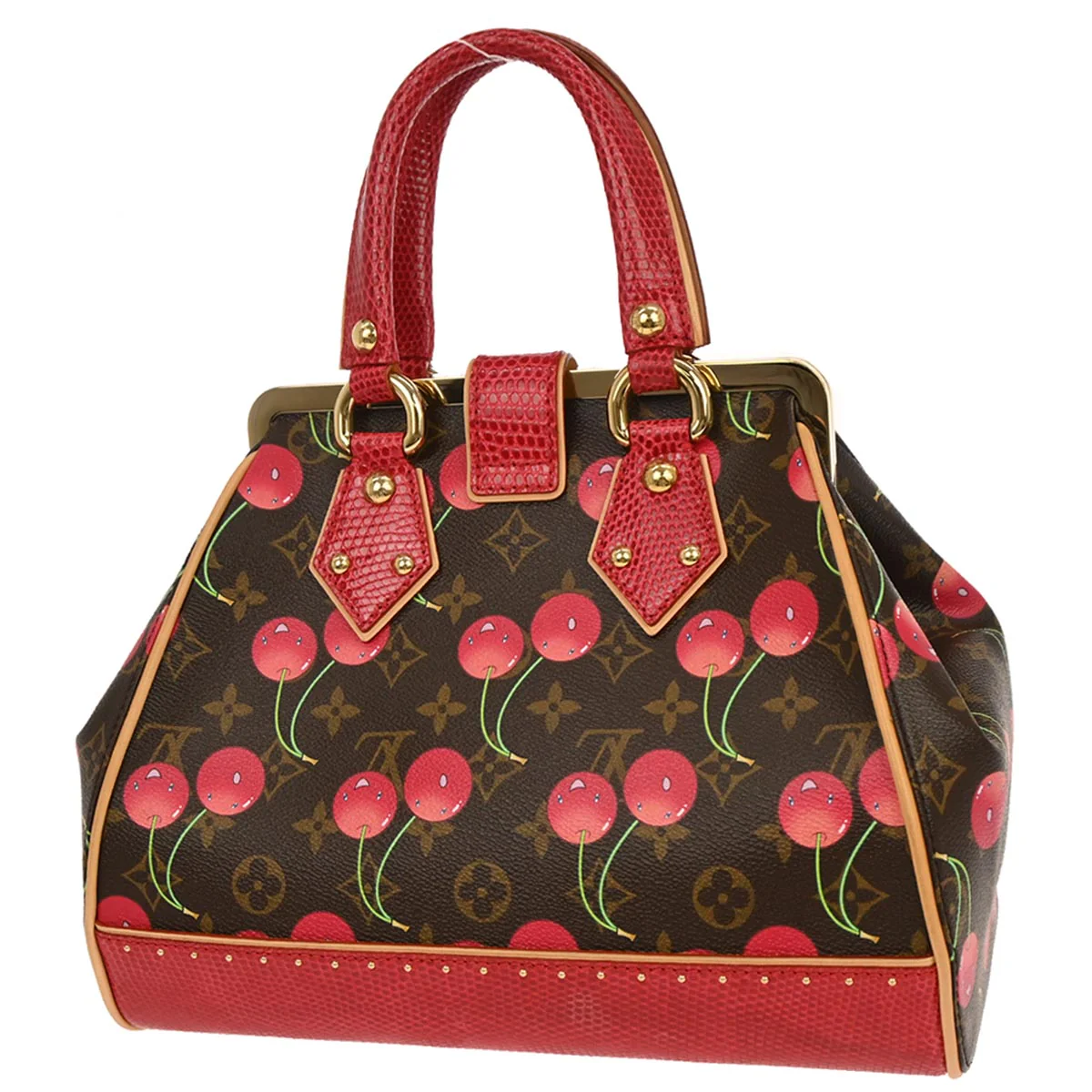Louis Vuitton 2005 Lizard Monogram Cherry Sac Fermoir MM M95003 - Image 2
