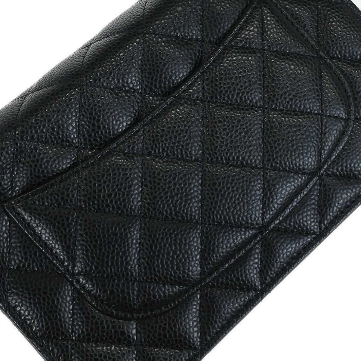 Chanel 2018 Black Caviar Skin Classic WOC Wallet on Chain Bag - Image 10
