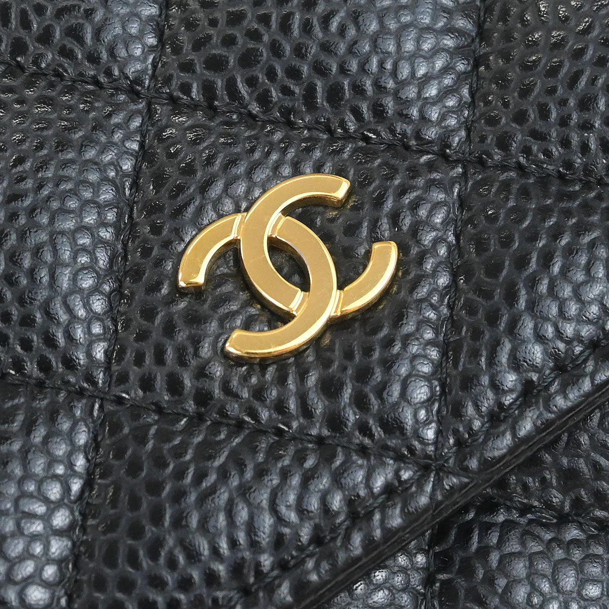 Chanel 2018 Black Caviar Skin Classic WOC Wallet on Chain Bag - Image 3