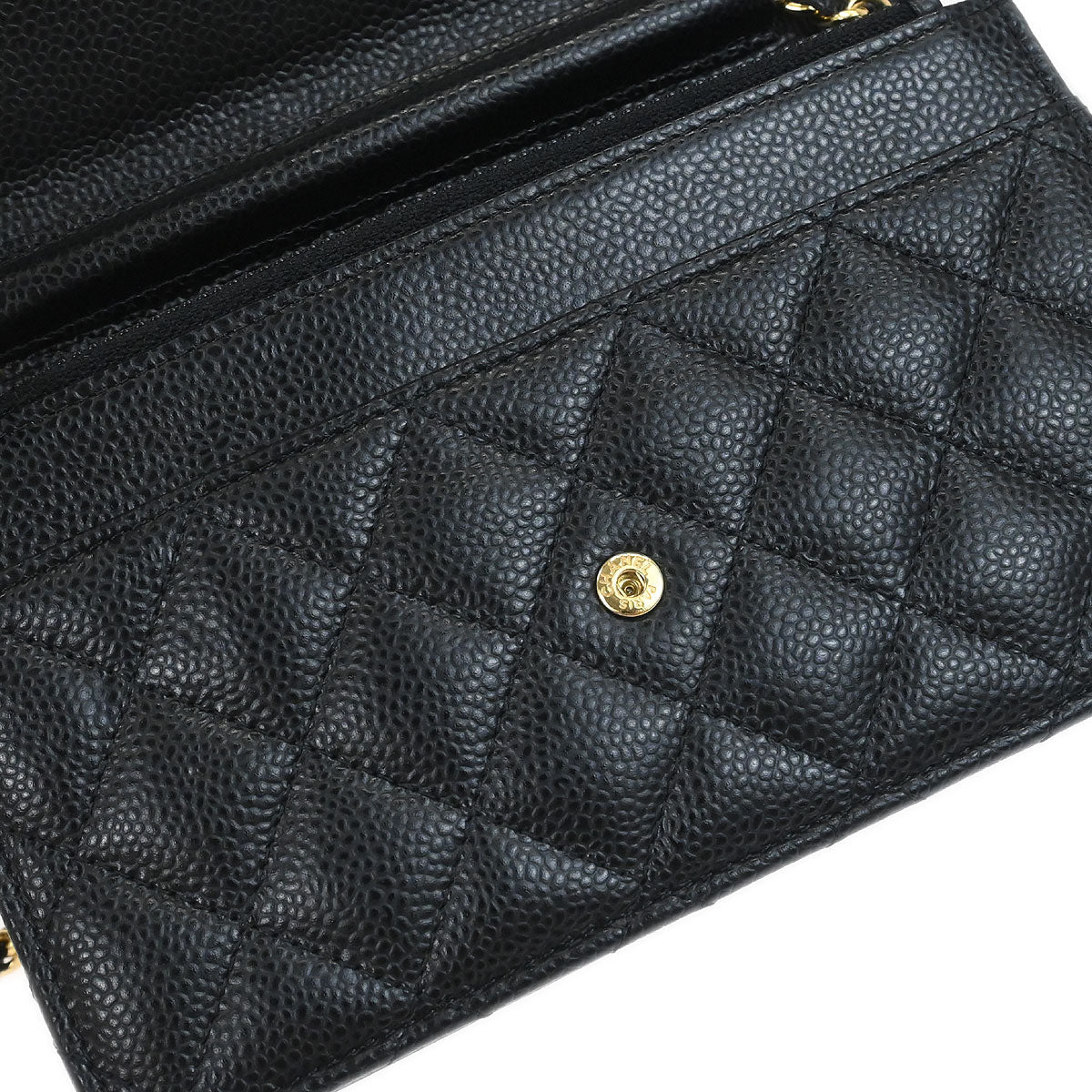 Chanel 2018 Black Caviar Skin Classic WOC Wallet on Chain Bag - Image 5