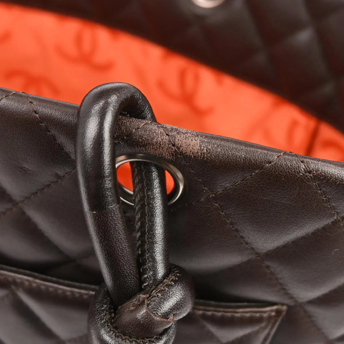 Chanel Brown Calfskin Cambon Ligne Tote Handbag - Image 10