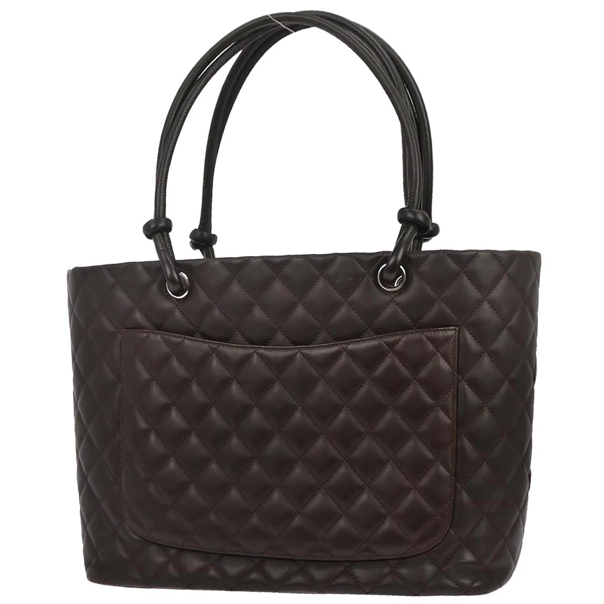 Chanel Brown Calfskin Cambon Ligne Tote Handbag - Image 2