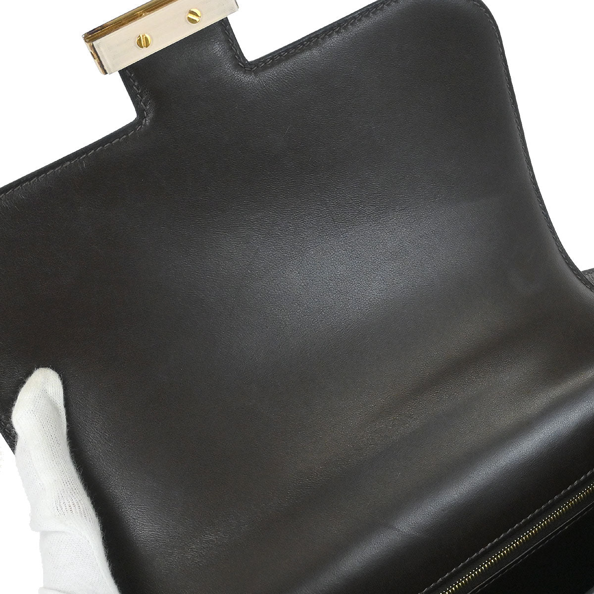 Hermes Moka Epsom Constance 23 Shoulder Bag - Image 8