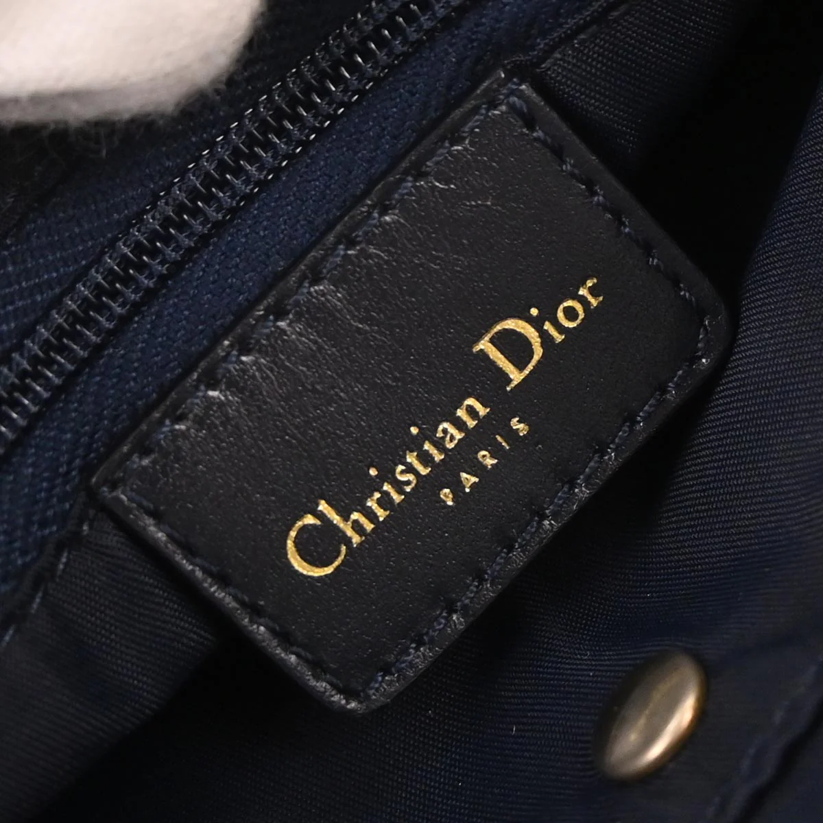 Christian Dior Navy Trotter Handbag - Image 10