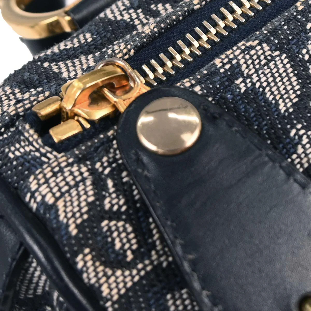 Christian Dior Navy Trotter Handbag - Image 6