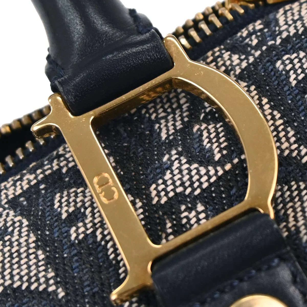 Christian Dior Navy Trotter Handbag - Image 7